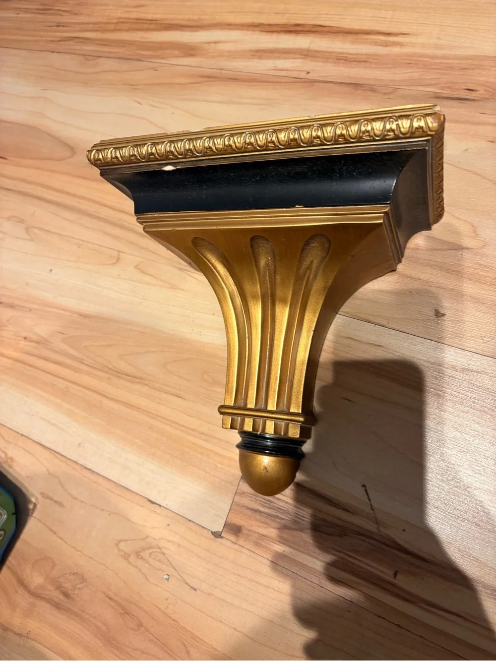 Gold and Black Decorative Wall Corbel Shelf Accent